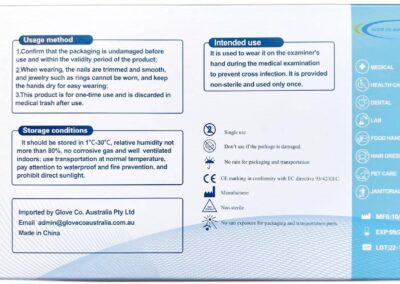 Blue Nitrile Disposable Examination Glove