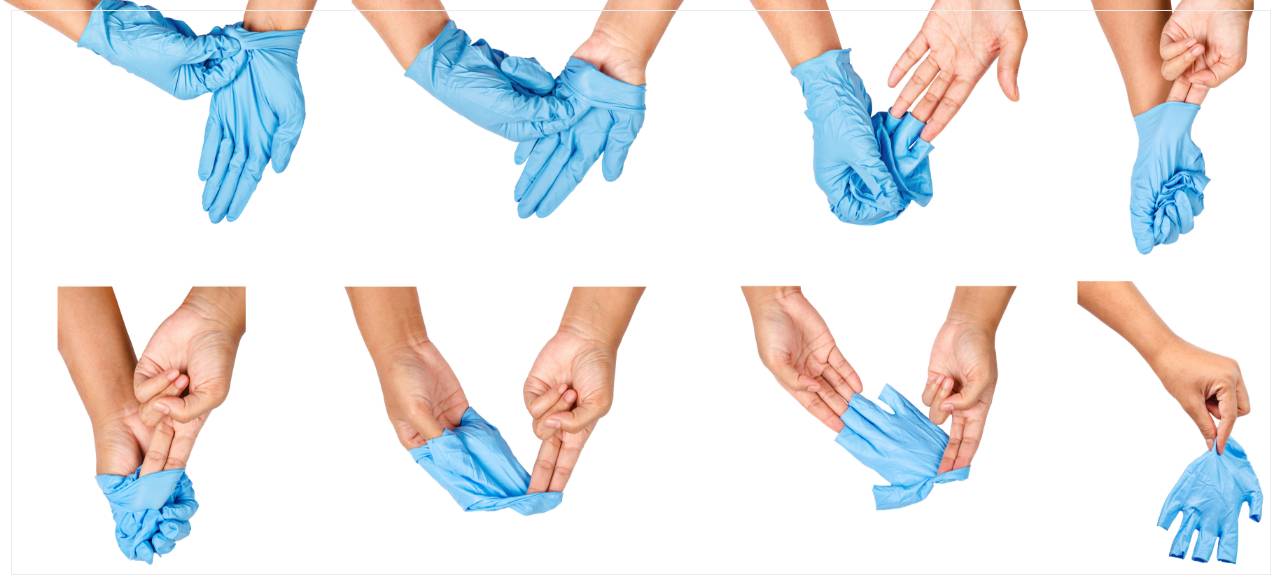 How to remove your gloves correctly to prevent cross contamination