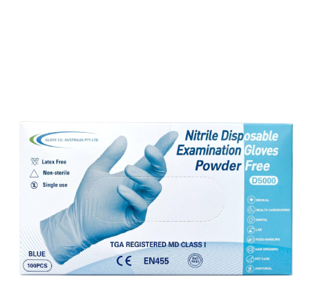 Blue Nitrile Disposable Examination Glove
